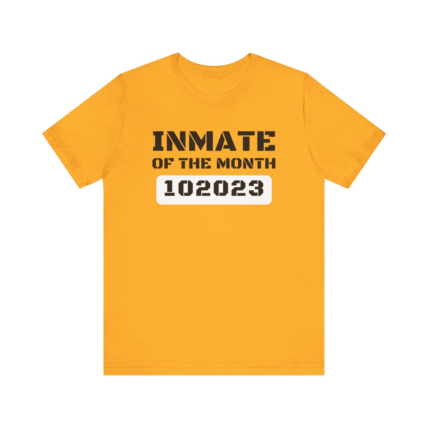 Unisex Jersey Short Sleeve Tee Funny Halloween costume Inmate of the Month 2025